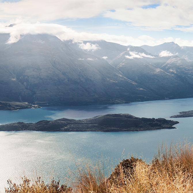 Looking Over Lake Wakatipu in Queenstown, New Zealand