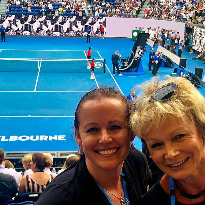 Corinne and Rayoni in Melbourne at the Australian Open Tennis 2019