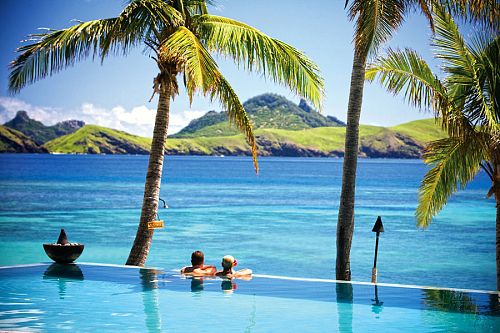 An infinity pool overlooking the ocean - Tokoriki Island Resort - Travel Fiji