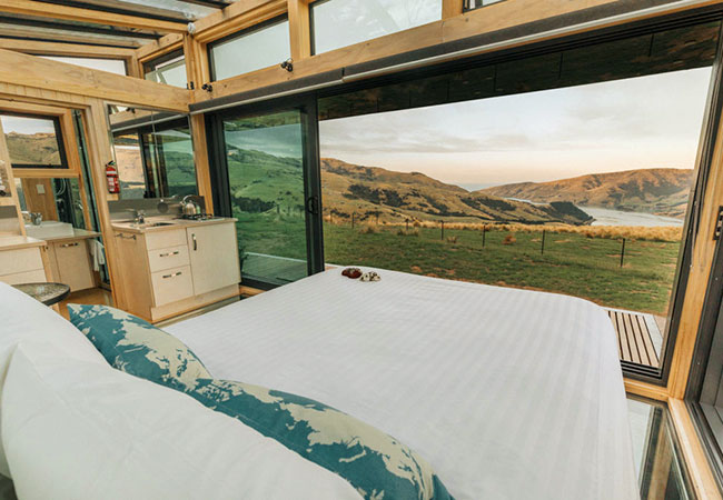 View from Bed at the Pōhue PurePod